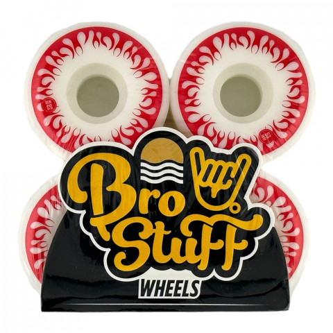 Колеса для скейтборда Bro Stuff Flame White Red 102A 53мм Колеса для скейтборда Bro Stuff Flame White Red 102A 53мм
