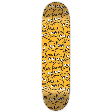 Дека для скейтборда Meow - Sticker Pile Yellow 8.0